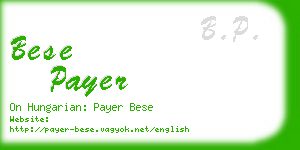 bese payer business card